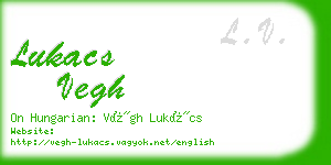 lukacs vegh business card